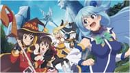 All central characters in the anime KonoSuba: God's Blessing on This Wonderful World! (Image via Studio Deen)
